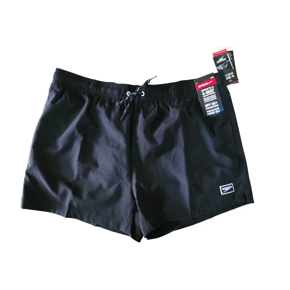 Speedo Mens XXL  Redondo Edge Volley Swim Trunks Anthracite Black NWT $50